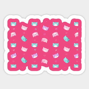 Cute lovely cats pattern Sticker